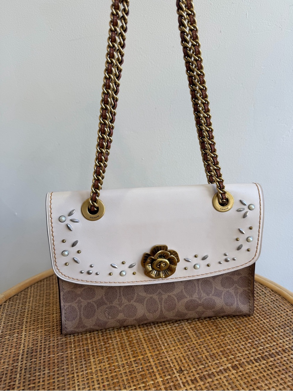 Coach Accent Chain Shoulder Bag